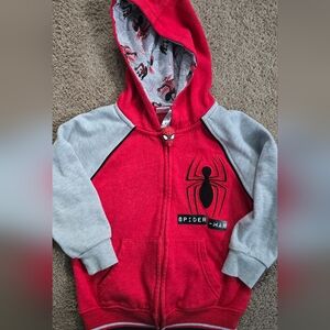 Marvel Spider-Man Superhero Kids Zip Up Hoodie Jacket Size 5 Spring Athletic